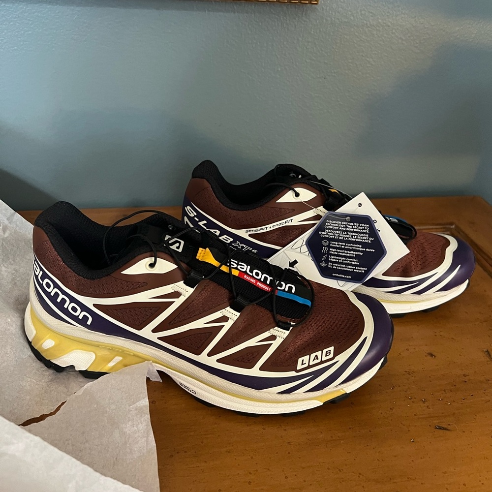 Salomon Brown and Purple Women's Sneakers